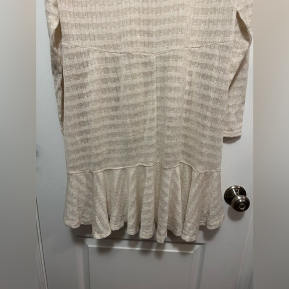 NWT Maurice’s pointelle high low‎ lace up duster top size 1X cream boho - Picture 14 of 16